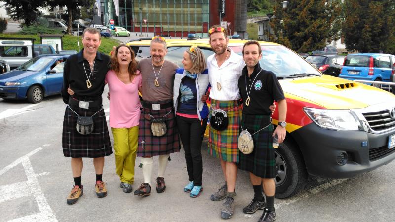 Dressed for the gruelling 'after party'..