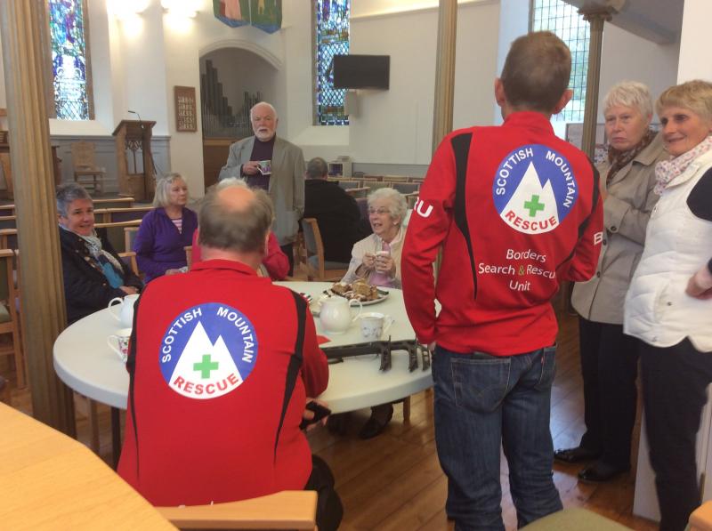 Team members at the cheque presentation